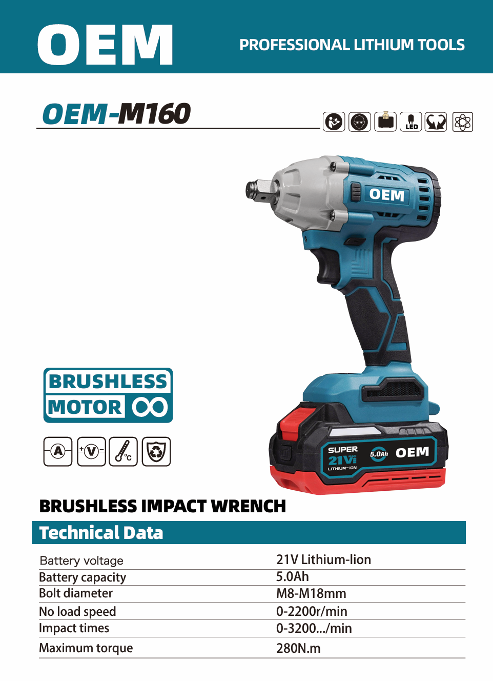OEM-M160 electric socket wrench