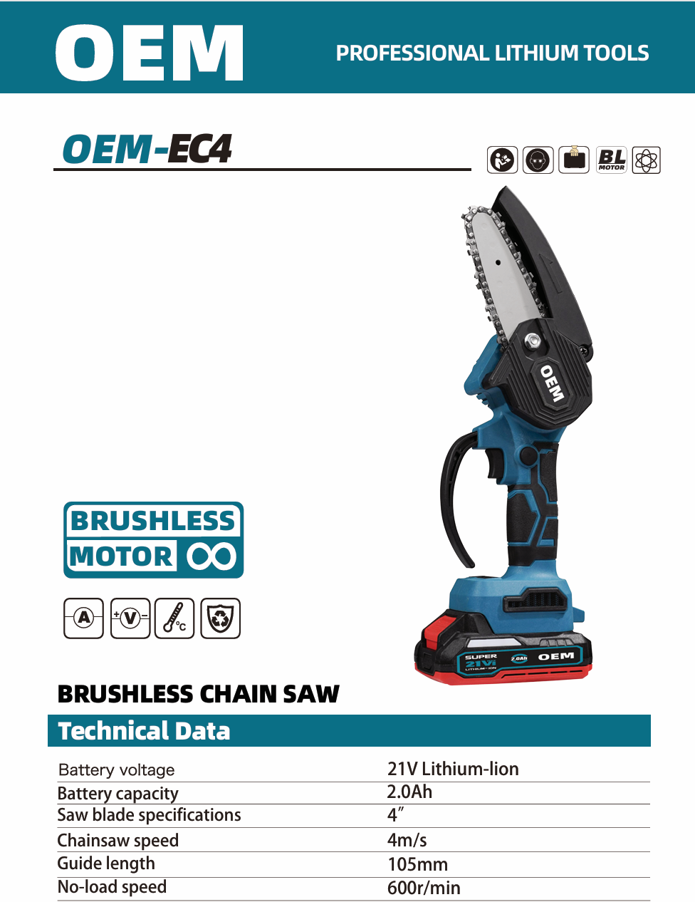  EC4 4-Inch electric mini chainsaw​