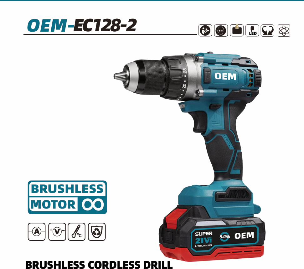 OEM-EC128-2 Brushless Lithium-Powered Electric Drill
