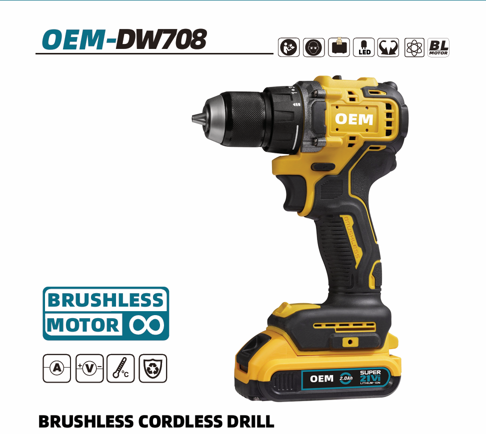 OEM-DW708 electric drill cordless