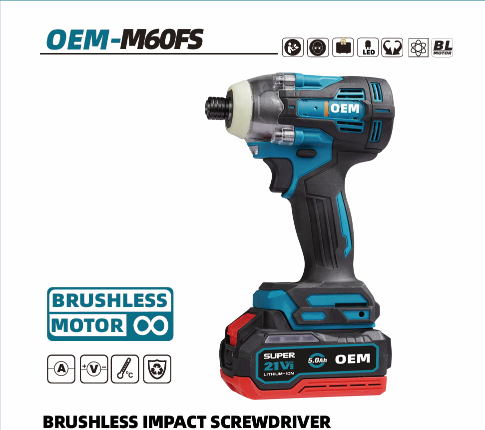 OEM-M60FS Brushless High-Torque Impact Screwdriver