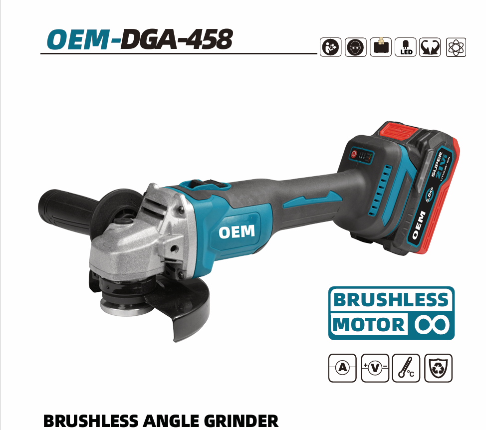 OEM-DGA-458 battery angle grinder